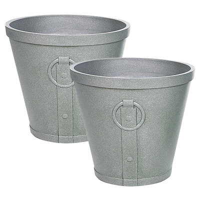 Beliani  Plant Pot Vari 41 Cm Grey from B&Q