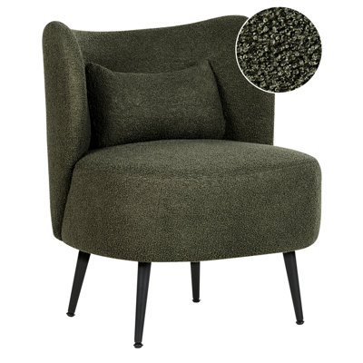 Beliani Armchair Otsby Boucle Dark Green from B&Q