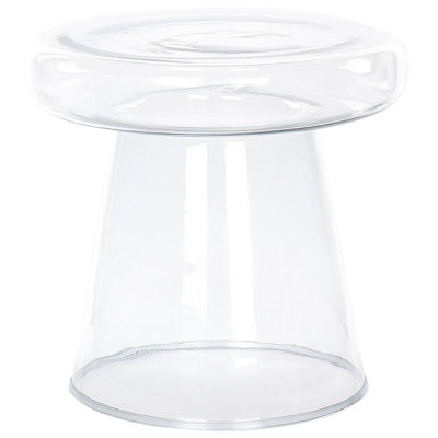 B&Q -  Side Table Caldera Glass Transparent