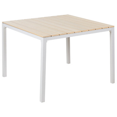 Beliani Garden Dining Table Prato 95 Cm 95 Cm Beige from B&Q