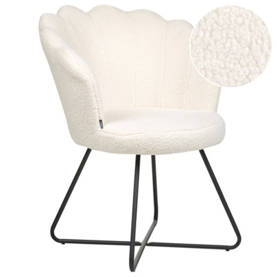 Beliani Armchair Lovelock Boucle White