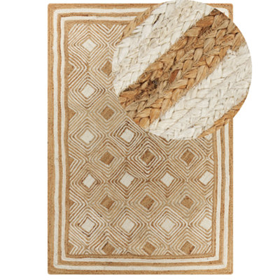 B&Q -  Rug Mengen Beige 160 X 230 Cm Jute