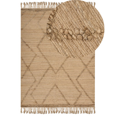 B&Q -  Rug Handere Beige 200 X 300 Cm Jute