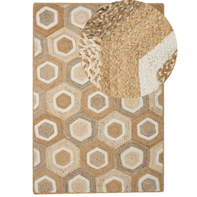 B&Q -  Rug Basoren Beige 160 X 230 Cm Jute