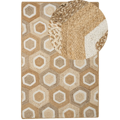 B&Q -  Rug Basoren Beige 200 X 300 Cm Jute