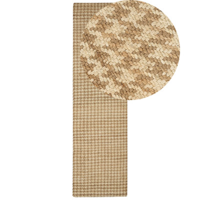 B&Q -  Rug Araptepe Beige 80 X 300 Cm Jute