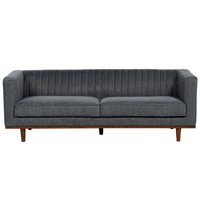 Beliani Sofa 3 Seater Skaule Fabric Dark Grey from B&Q