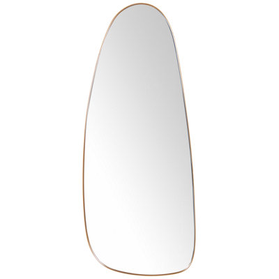 B&Q -  Wall Mirror Cergy 39 Cm 95 Cm Metal Gold
