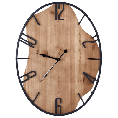 B&Q -  Wall Clock Meynes 46 Cm Metal Black