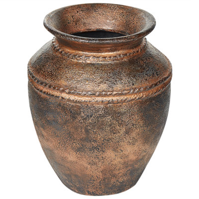 Beliani Decorative Vase Puchong Ceramic 40 Cm Copper from B&Q