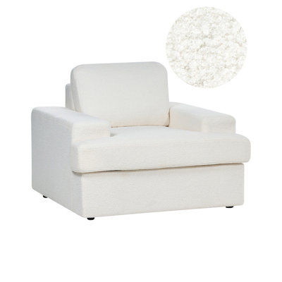 B&Q -  Armchair Alla Boucle Off-White