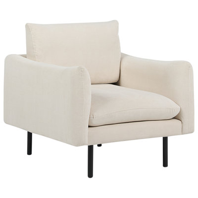 Beliani Armchair Vinterbro Fabric Light Beige