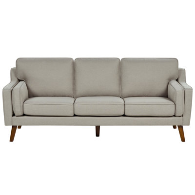 Beliani Sofa 3 Seater Lokka Fabric Beige from B&Q