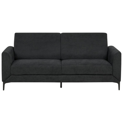 Beliani Sofa 3 Seater Fenes Fabric Black from B&Q