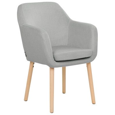 Beliani Dining Chair Yorkville Ii Velvet Grey