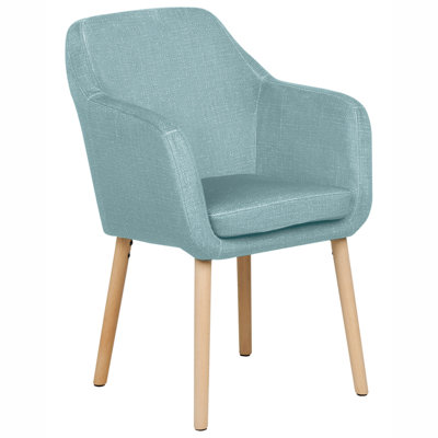 B&Q -  Dining Chair Yorkville Ii Velvet Light Blue