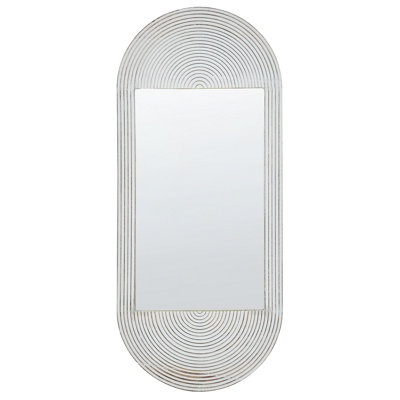 B&Q -  Wall Mirror Briant 56 Cm 130 Cm Mango Wood White