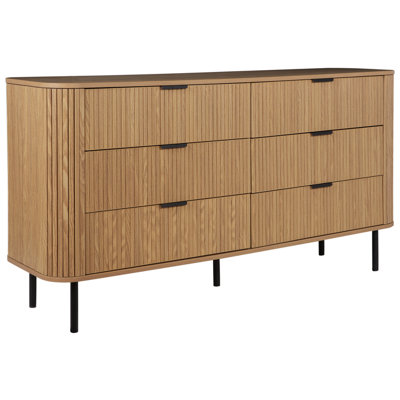 B&Q -  Retro 6 Drawer Chest Bradley Brown