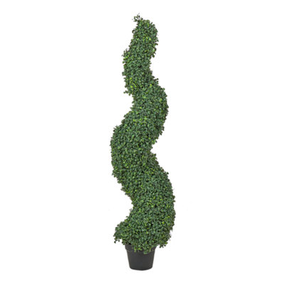 Beliani Artificial Plant Boxwood Spiral Tree 120 Cm Green from B&Q