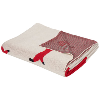 Beliani Blanket Reerh Cotton 130 X 170 Cm Beige from B&Q