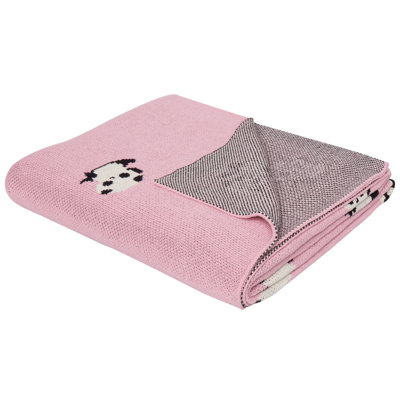 Beliani Blanket Talokan Cotton 130 X 170 Cm Pink from B&Q