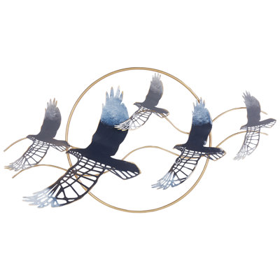 B&Q -  Wall Decor Bird Tellurium Metal 50 Cm Gold