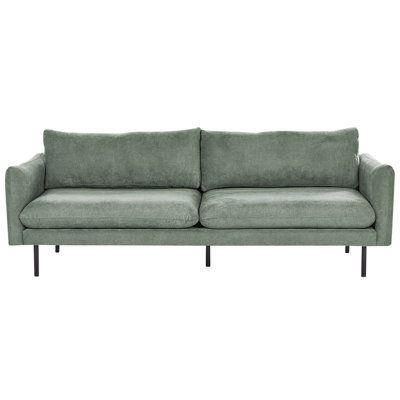 Beliani Sofa 3 Seater Vinterbro Fabric Light Green