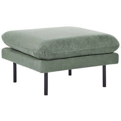 Beliani Ottoman Vinterbro Fabric Light Green