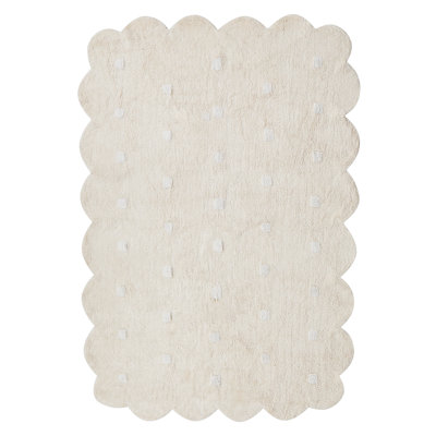 B&Q -  Kids Rug Sareki Beige 140 X 200 Cm Cotton