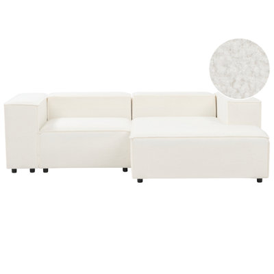 Beliani Modular Corner Sofa 2 Seater Ardal Boucle White Left Hand from B&Q