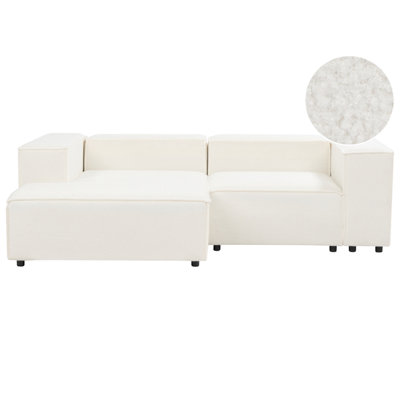 Beliani Modular Corner Sofa 2 Seater Ardal Boucle White Right Hand from B&Q