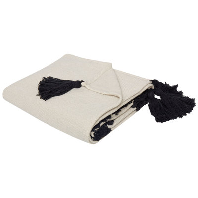 Beliani Blanket Sedio Cotton 125 X 150 Cm White from B&Q