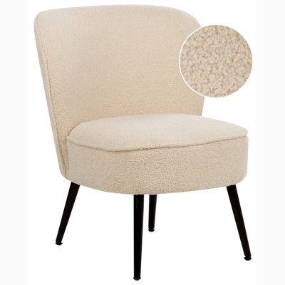Beliani Armchair Voss Boucle Light Beige from B&Q