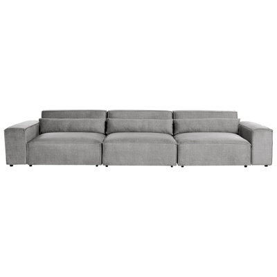 Beliani Modular Sofa 3 Seater Hellnar Grey Fabric from B&Q
