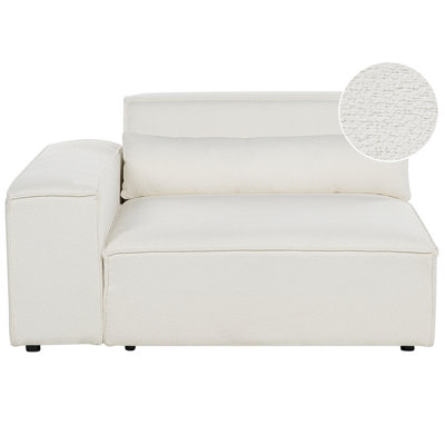 Beliani Corner Seat Hellnar Right Hand Off-White Boucle from B&Q