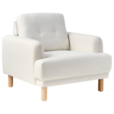 Beliani Armchair Tuve Fabric Off-White from B&Q
