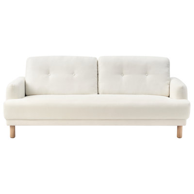 Beliani Sofa 3 Seater Tuve Fabric Off-White from B&Q