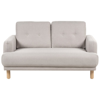 Beliani Sofa 2 Seater Tuve Fabric Taupe from B&Q