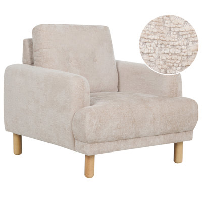 B&Q -   Armchair Tuve Boucle Beige