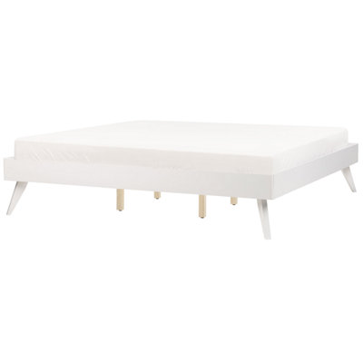 Beliani Bed Without Headboard Berric 180 X 200 Cm (Eu Super King) White