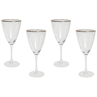 B&Q -  Set Of 4 Wine Glasses Topaz 380 Ml Transparent
