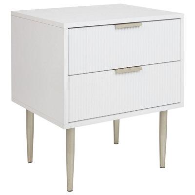 Beliani 2 Drawer Bedside Table Soho White from B&Q