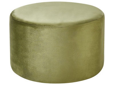 Beliani Pouffe Millen Olive Green Velvet