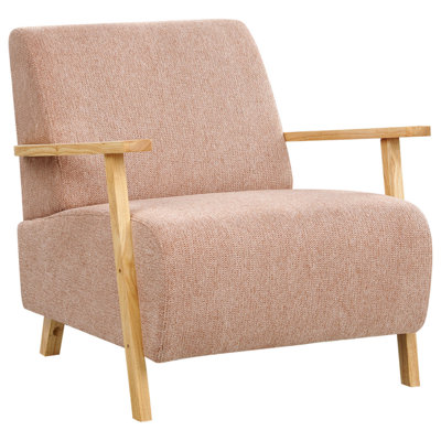 Beliani Retro Armchair Lesja Fabric Pink from B&Q