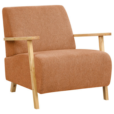 Beliani Retro Armchair Lesja Fabric Orange from B&Q