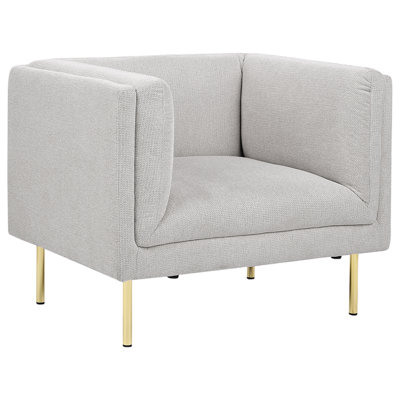 Beliani Armchair Moen Fabric Light Grey from B&Q