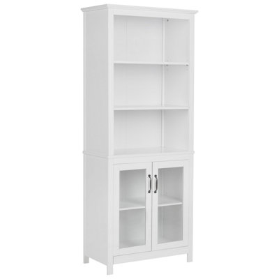 B&Q -  Glass Display Cabinet Lusby 75 Cm White