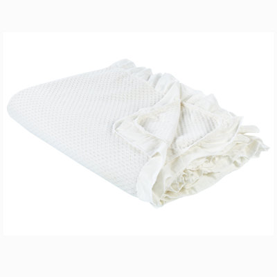 B&Q -  Bedspread Hatton Cotton 200 X 220 Cm Off-White