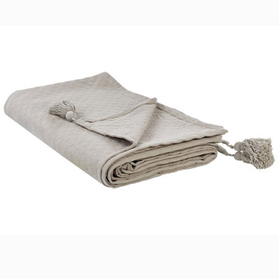 B&Q -  Bedspread Lindula Cotton 200 X 220 Cm Taupe