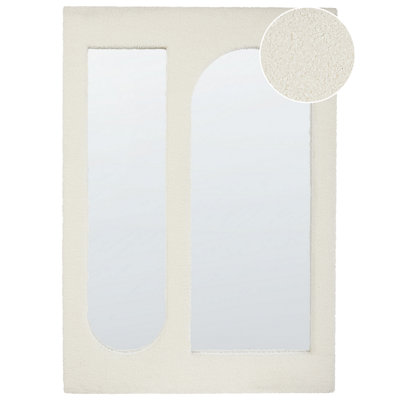 B&Q -  Wall Mirror Marcigny 70 Cm 100 Cm Boucle Off-White